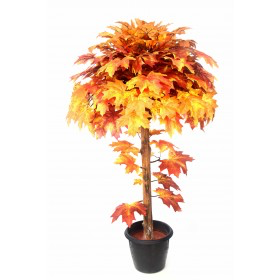 Artificial Sugar Maple Topiary Plant N Coffee