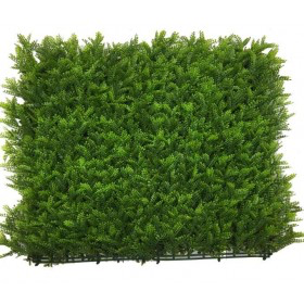 Green Leaf Artificial Grass Wall Tiles for Vertical - Outdoor
