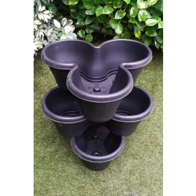 Stacking Pots Black