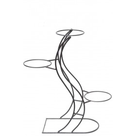 3 Pots Stand Spiral Design