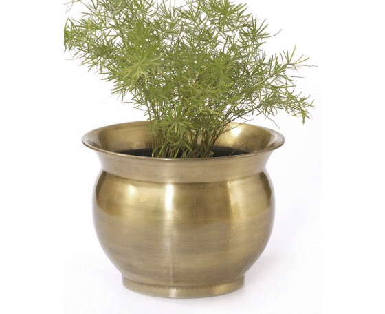 Gold Color Round Planter (80547-BA)�