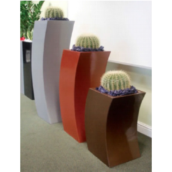 Stainles Steel SS Curvy Slant Planter