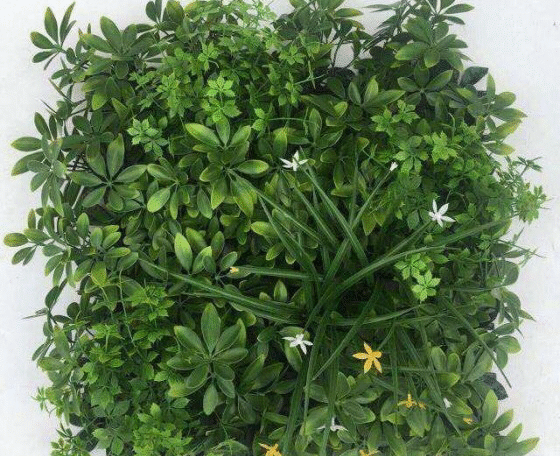 Greenish Leaves with Flower Tiles for Vertical - Outdoor