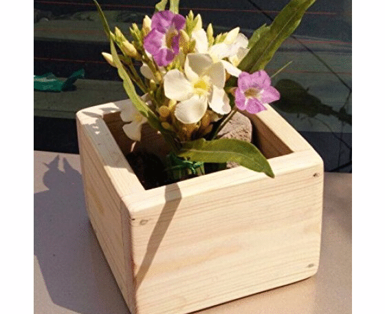 Square Wooden Planter
