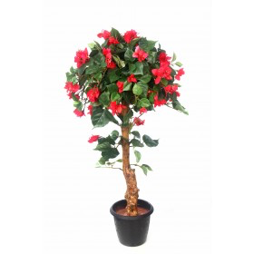 Artificial Red Bougainvillea Topiary Plant N