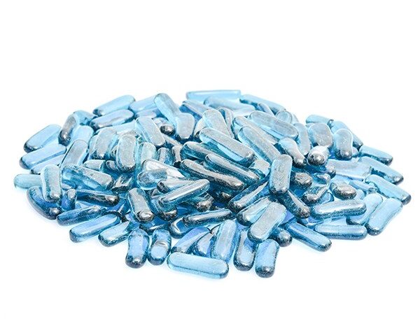 Crystal Pebbles (Sky Blue, Medium, Capsule Shape) - 1 Kg