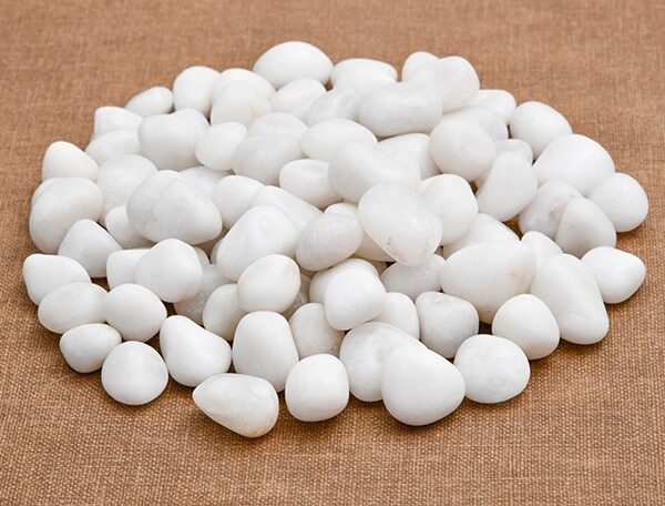 Super Marble Pebbles (White, Medium, Polished) - 1 Kg