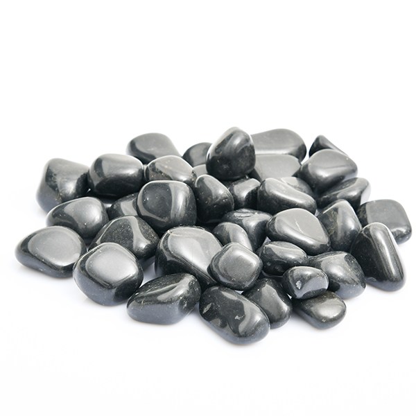 Super Granite Pebbles (Black, Medium, Polished) - 1 Kg