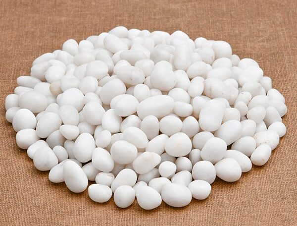 Super Marble Pebbles (White, Small, Polished) - 1 Kg