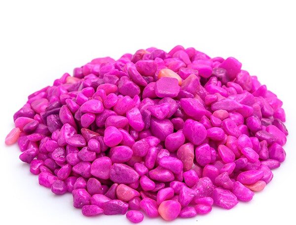 Aquarium Pebbles (Dark Pink, Small) - 1 Kg