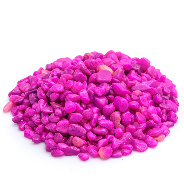 Aquarium Pebbles (Dark Pink, Small) - 1 Kg