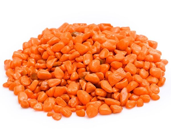 Aquarium Pebbles (Orange, Small) - 1 Kg