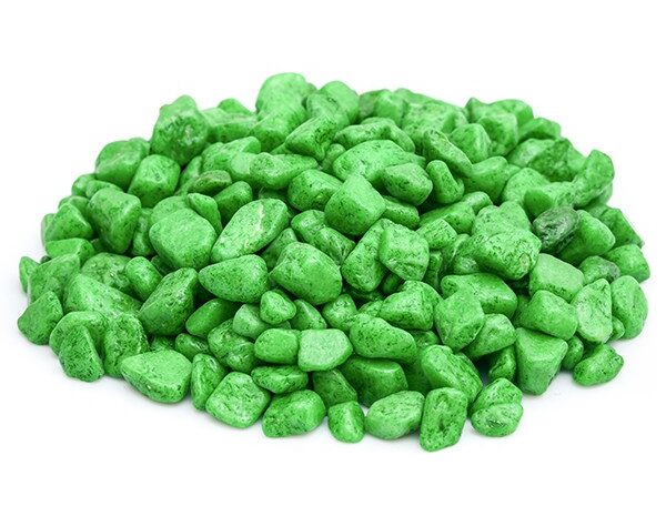 Aquarium Pebbles (Green, Small) - 1 Kg
