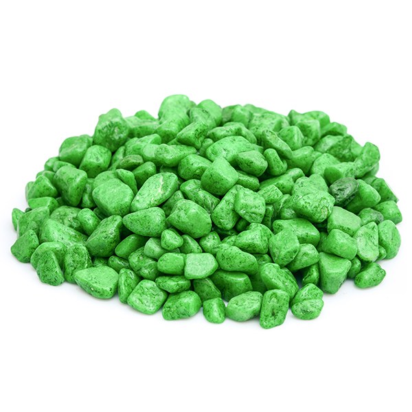 Aquarium Pebbles (Green, Small) - 1 Kg