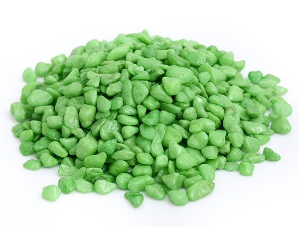 Aquarium Pebbles (Parrot Green Color, Small) - 1 Kg