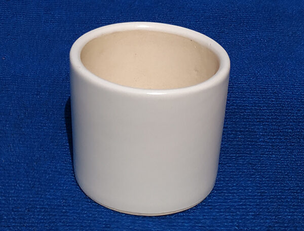 4.1 inch Cylindrical Ceramic Pot (White)