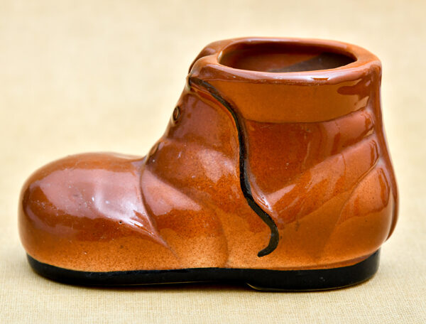 2.8 inch Shoe Ceramic Pot (Brown)